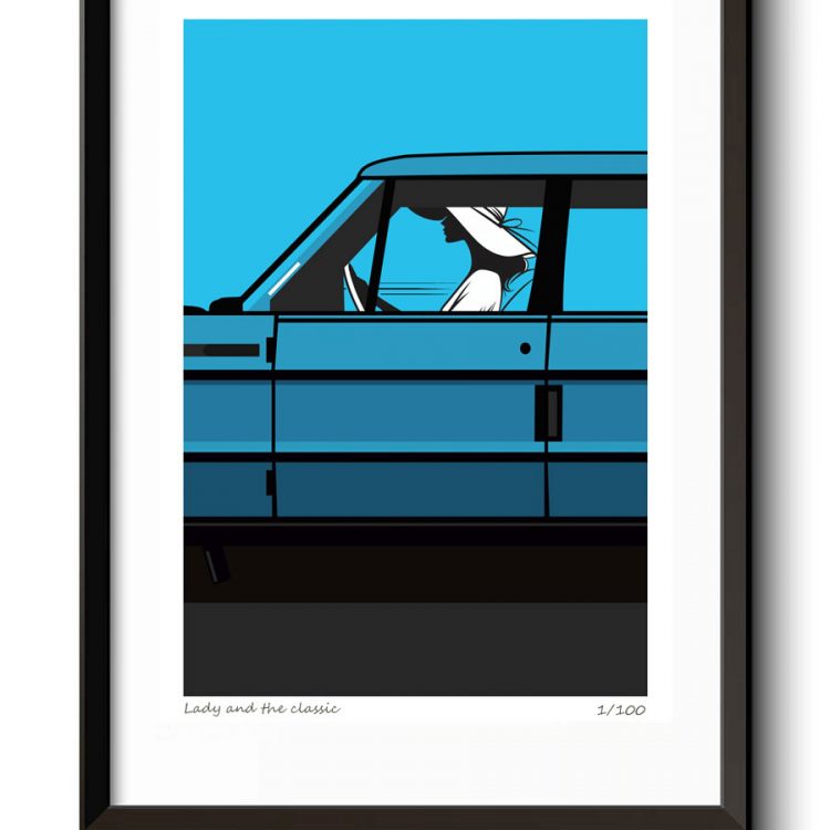 Lady and the Classic, Limited Edition Print from Martin Beckley